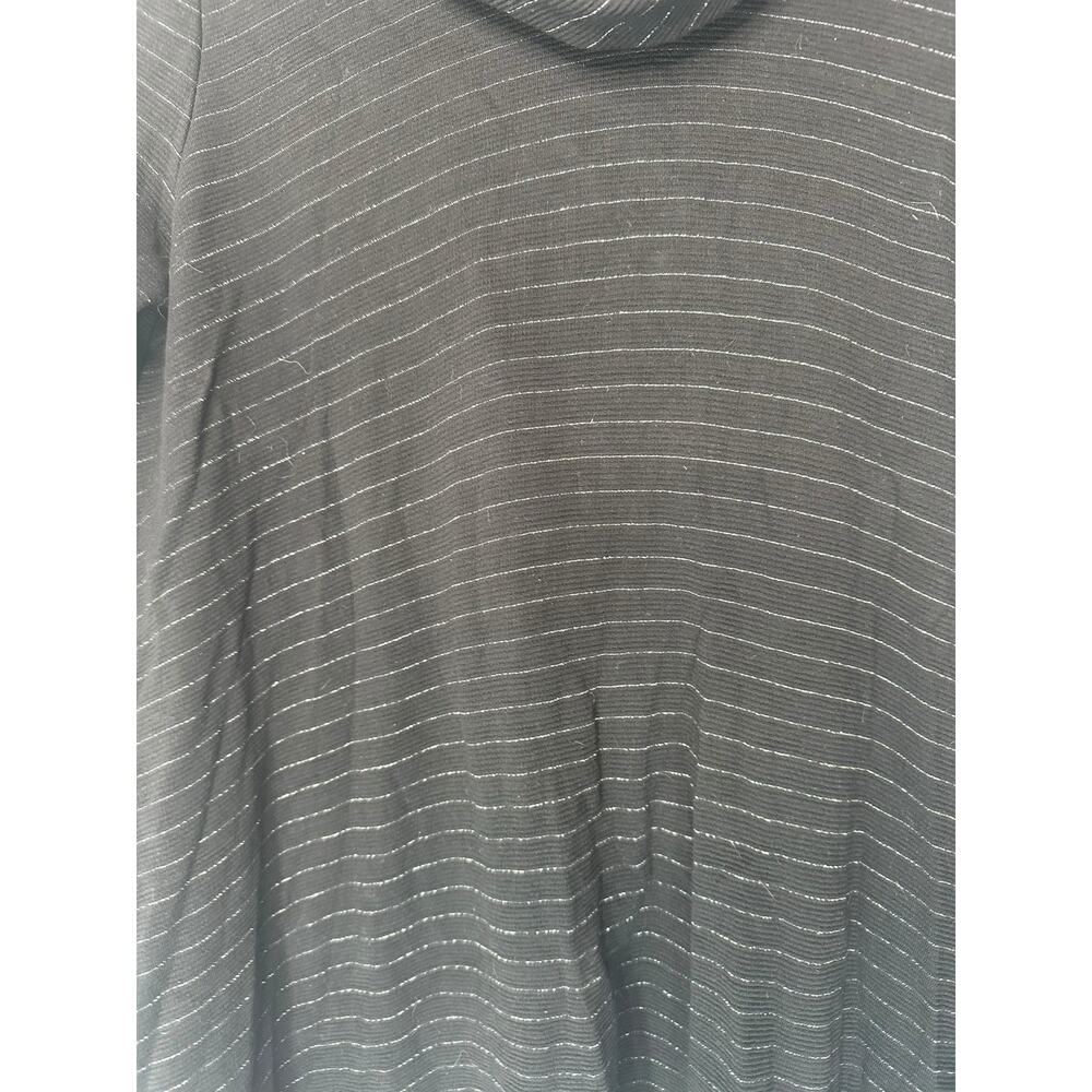 J. Jill Wearever Collection Shirt Cowl Neck Long Sleeve Black Striped Small - Picture 5 of 11